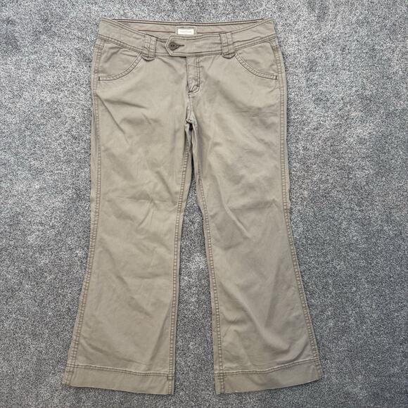 Maurices Khaki Pants 13/14 Short Bootcut Flare Y2K Preppy Mall Girl Casual Retro - Picture 1 of 10